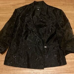 Kardashian Kollection Black Sequin Blazer